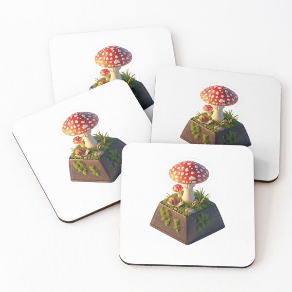 Item preview, Mushroom Artisan Keycap Sticker | Mechanical Keyboard & Cottagecore Aesthetic designed and sold by StickyGuys.