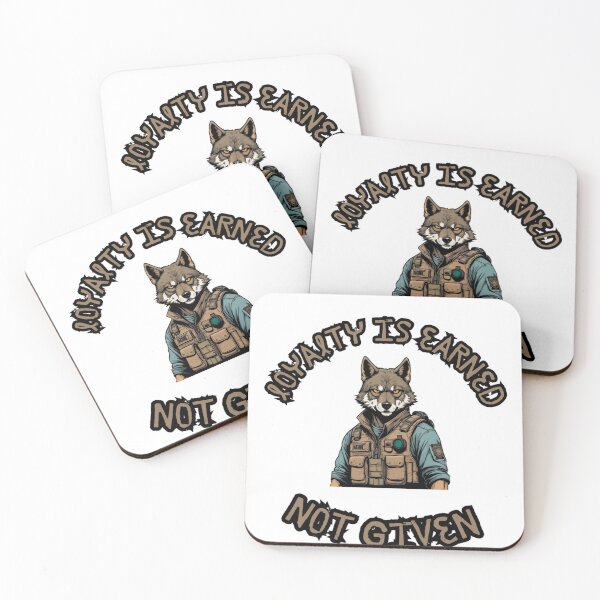 Item preview, Wolf in Tactical Vest – Loyalty Is Earned Not Given – Military Animal Design designed and sold by BonioArtLab.