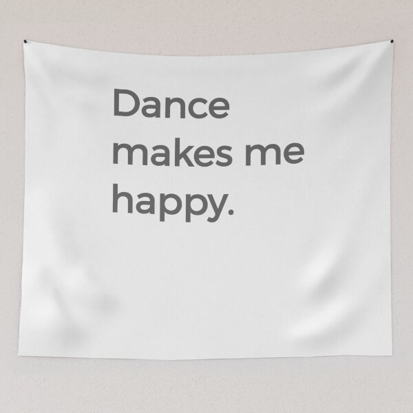 Item preview, Dance Makes Me Happy Ballet Dance Love Dancing Black designed and sold by KNUXX Shop.