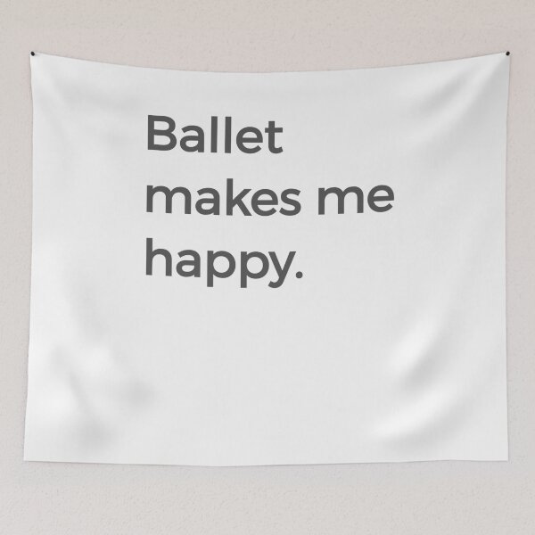 Item preview, Ballet Makes Me Happy Ballet Dance Ballerina Black designed and sold by KNUXX Shop.
