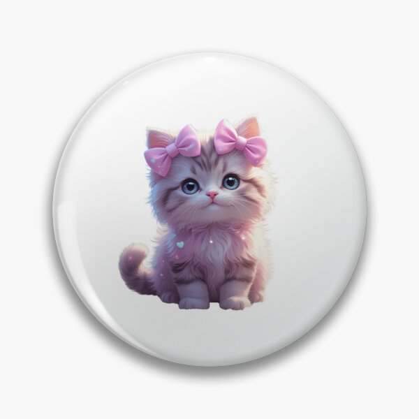 Item preview,   Cute Cat with Bows | Kawaii Kitty with Ribbon | Adorable Pastel Cat Art designed and sold by May's .