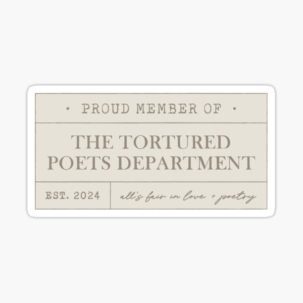 Item preview, Proud Member of The Tortured Poets Department Badge – Est. 2024 designed and sold by jocelyndiebolt.