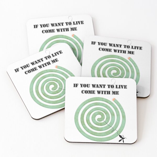 Item preview, If You Want To Live, Come With Me - Funny Mosquito Coil T-Shirt designed and sold by TOMO Studio (Japan).