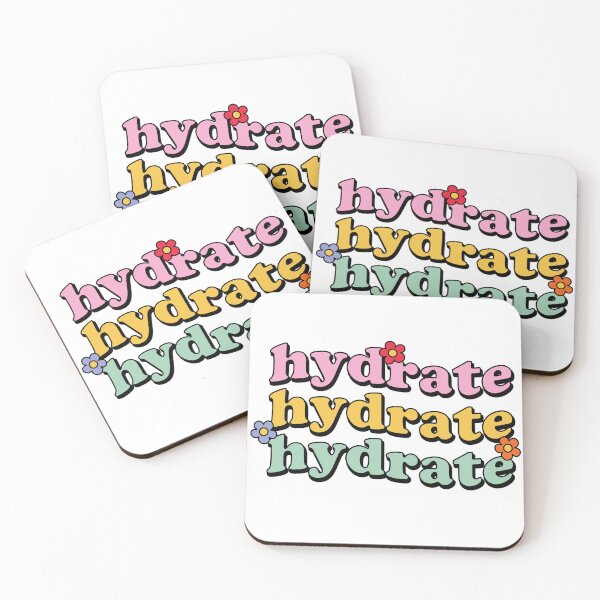 Item preview, Hydrate Hydrate Hydrate – Cute Retro Flower Power Reminder designed and sold by jocelyndiebolt.