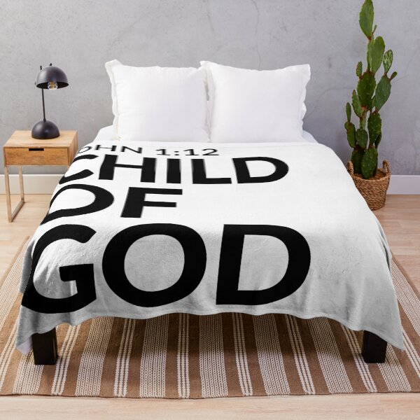 Item preview, John 1:12 Child of God Shirt Christian Gift for Men, Women & Moms, Christian Scripture Blanket for Christmas or New Year, Bible Verse Tote Bag for Faithful Women & Grandmas, Inspirational Mug for Dad designed and sold by Noe Mill.