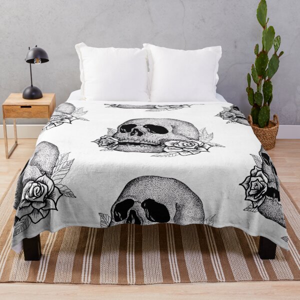 Item preview, Larger Skull and Roses designed and sold by InverseReaction.