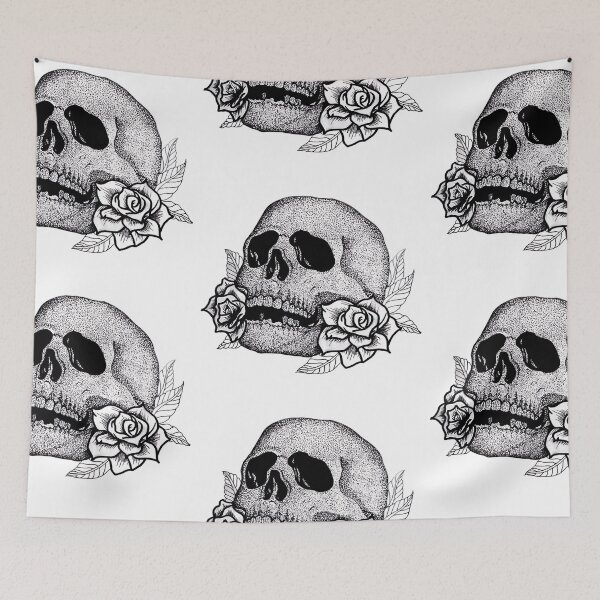 Item preview, Larger Skull and Roses designed and sold by InverseReaction.