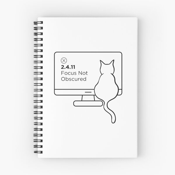 Item preview, Focus Not Obscured by cat (WCAG) designed and sold by a11yopteryx.