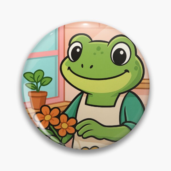 Item preview, Frog Florist – Wholesome Cottagecore Frog with Flowers designed and sold by Strange Comforts.
