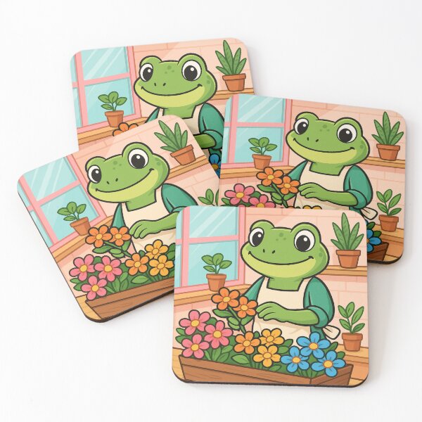 Item preview, Frog Florist – Wholesome Cottagecore Frog with Flowers designed and sold by Strange Comforts.