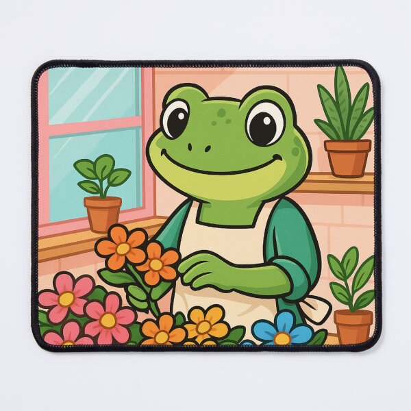 Item preview, Frog Florist – Wholesome Cottagecore Frog with Flowers designed and sold by Strange Comforts.