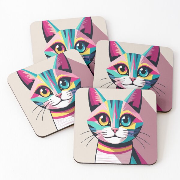 Item preview, Colorful cat designed and sold by saly55887.