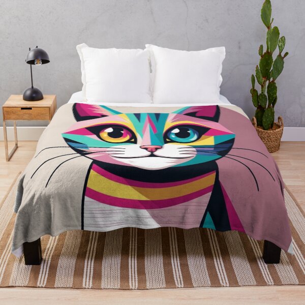 Item preview, Colorful cat designed and sold by saly55887.