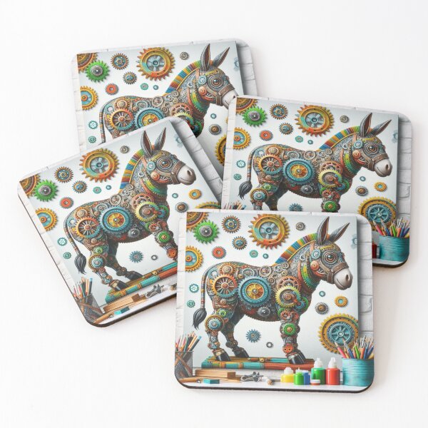 Item preview, Keep Austin Weird Steampunk Donkey – Quirky Texas-Inspired Art Print designed and sold by Rude Monkey Imaginations.