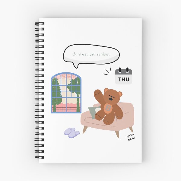 Item preview, So Close, Yet So Done | Mono Bear Weekly Mood Series ( White / Transparent ) designed and sold by mintmono-studio.