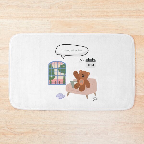 Item preview, So Close, Yet So Done | Mono Bear Weekly Mood Series ( White / Transparent ) designed and sold by mintmono-studio.