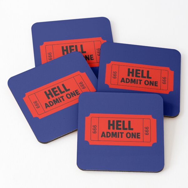 Item preview, Hell Admit One Ticket Design designed and sold by Rue Market.