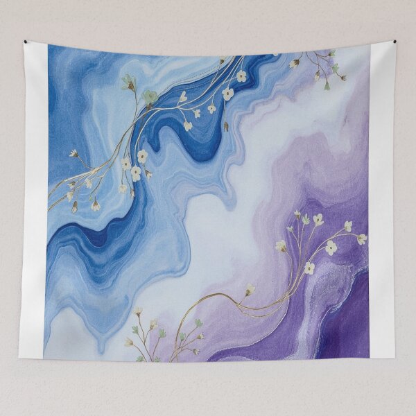 Item preview, Blue and purple waves designed and sold by saly55887.