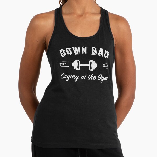 Down Bad Crying at the Gym – TTPD Taylor Swift Inspired Design Racerback Tank Top