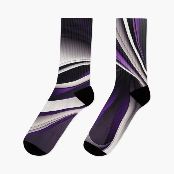 Item preview, Elegant Abstract Swirl in Purple and Silver Tones designed and sold by PaintbrushPlace.