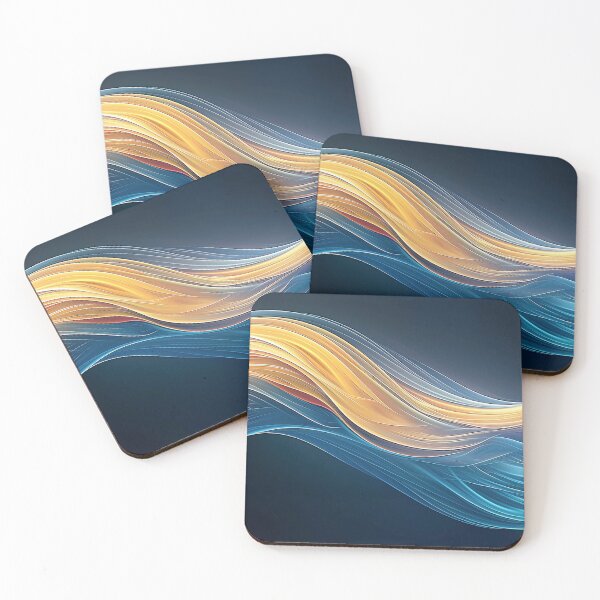 Item preview, Flowing Light Waves – Elegant Abstract Energy Stream Design designed and sold by Art of Ngu.