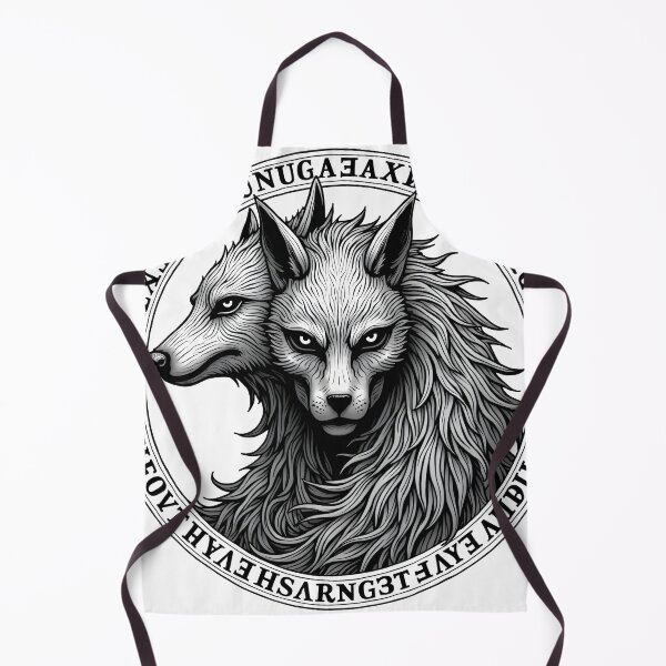 Item preview, Wolf Cipher – Intricate Wild Animal Art with Cryptic Letter Ring designed and sold by TeeWyrm.