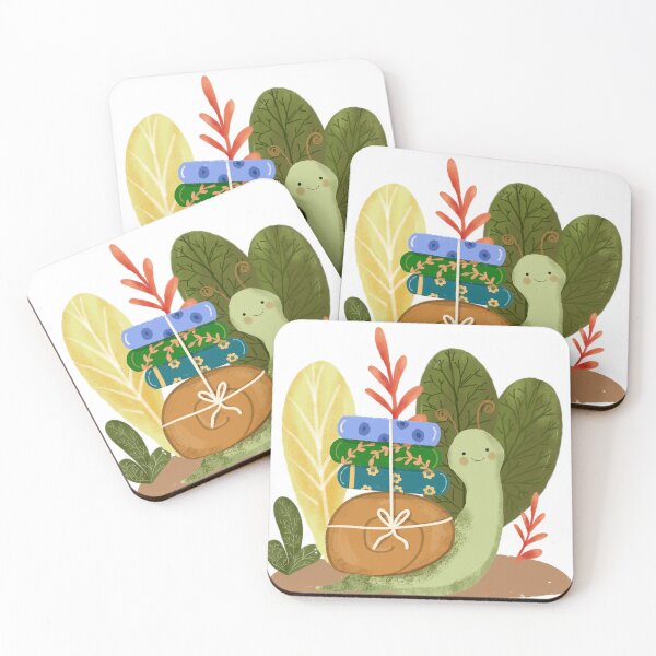 Item preview, Cute Snail Book Lover Sticker – Cozy Handdrawn Animal designed and sold by Pragatee.