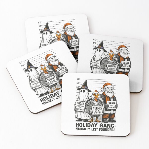 Item preview, Holiday Mugshot Gang - Ghost, Turkey & Santa designed and sold by JerdbordinShop.