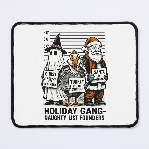 Item preview, Holiday Mugshot Gang - Ghost, Turkey & Santa designed and sold by JerdbordinShop.