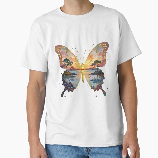 Item preview, Sonnenuntergang Schmetterling Fantasie designed and sold by TheEmptyBottleStudio.