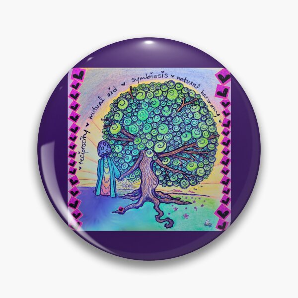 Item preview, fungi and tree: a love story designed and sold by Mycelia Moss LLC.