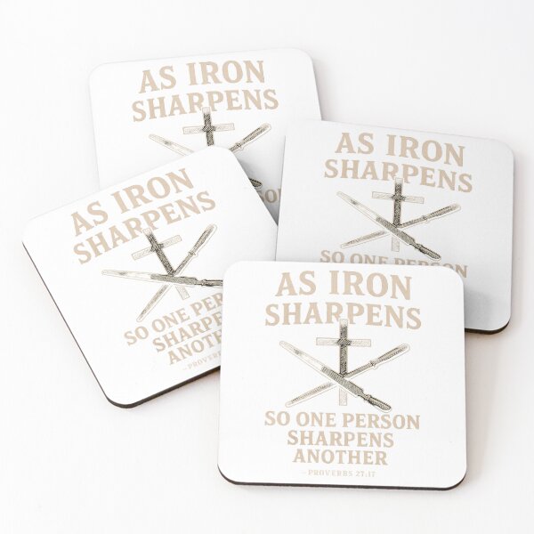 Item preview, Iron Sharpens Iron Christian Quote Design designed and sold by PowerInGrace.