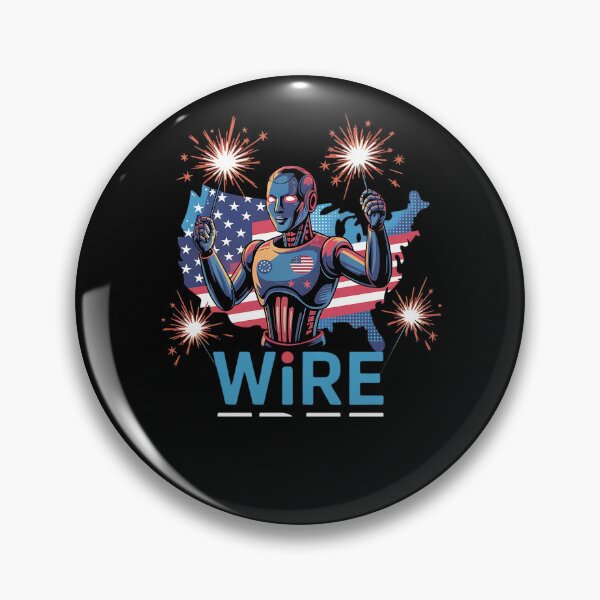 Item preview, Wire Free Robot USA Sparkler 4th of July Independence  designed and sold by Taans-Creation.