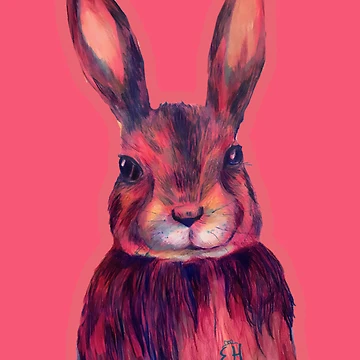 Artwork thumbnail, Pink Rabbit by Erinmaclind