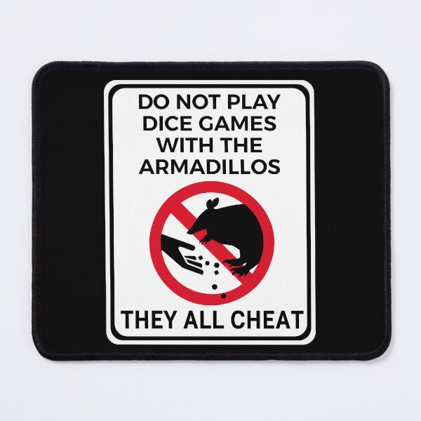 Item preview, Funny Warning Sign Don't Feed The Wildlife Armadillo designed and sold by TackyTime.