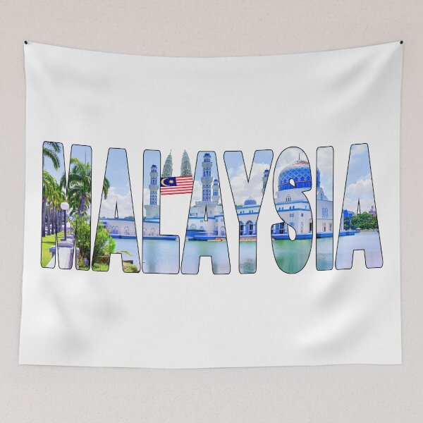 Item preview, MALAYSIA - Kota Kinabalu Mosque Flag and Petronas Towers designed and sold by Adam Gormley.