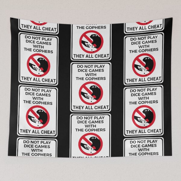 Item preview, Funny Warning Sign Don't Feed the Wildlife Gopher designed and sold by TackyTime.