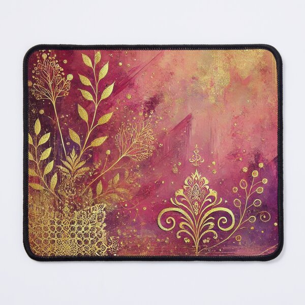 Item preview, Golden Reverie on Crimson Skies Abstract Art Collection designed and sold by Dream Bloom Gallery.