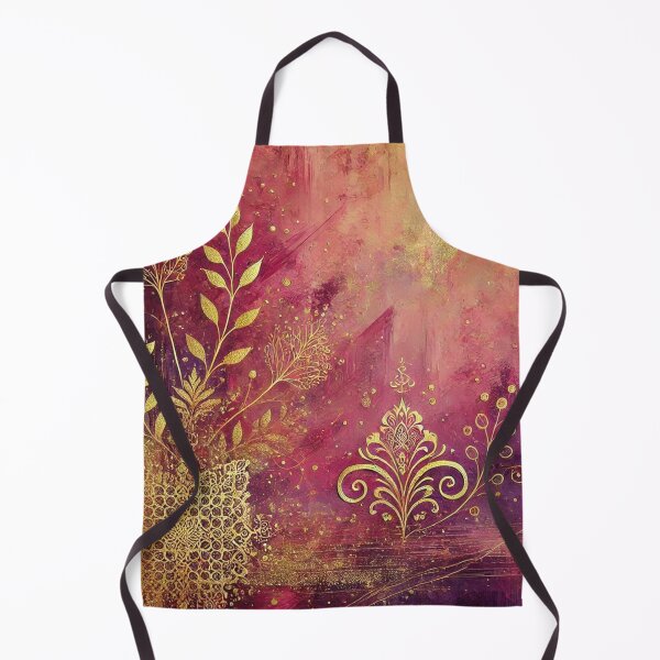 Item preview, Golden Reverie on Crimson Skies Abstract Art Collection designed and sold by Dream Bloom Gallery.
