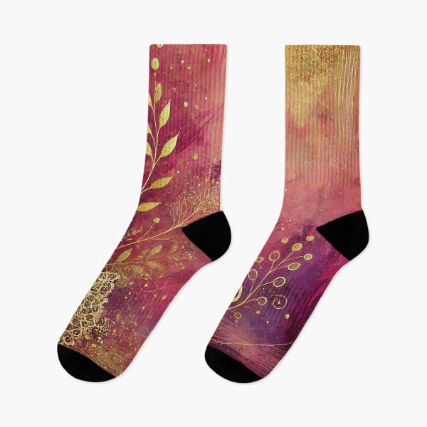 Item preview, Golden Reverie on Crimson Skies Abstract Art Collection designed and sold by Oonward2021.