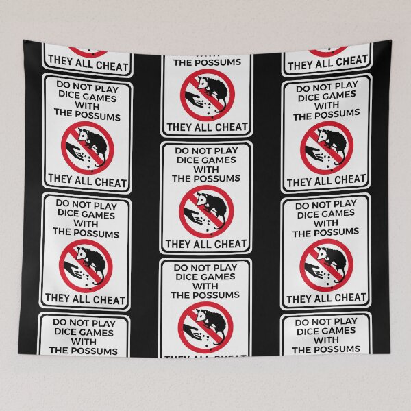 Item preview, Funny Warning Sign Don't Feed the Wildlife Possum designed and sold by TackyTime.