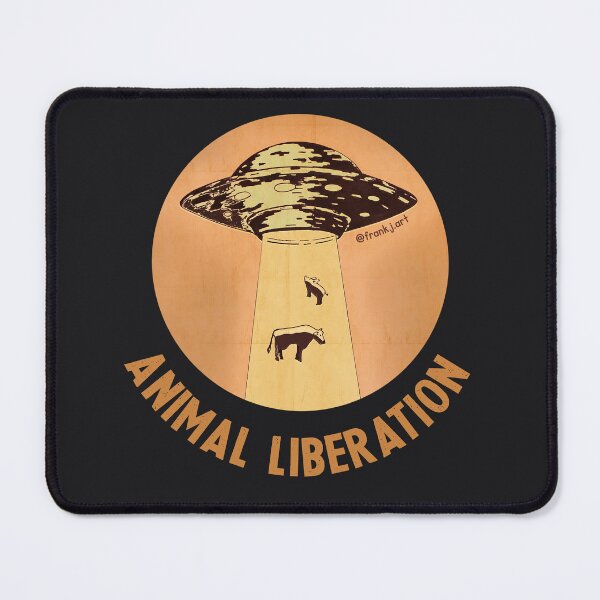 Item preview, Animal Liberation - Cow and pig abduction designed and sold by Frank J. Art.