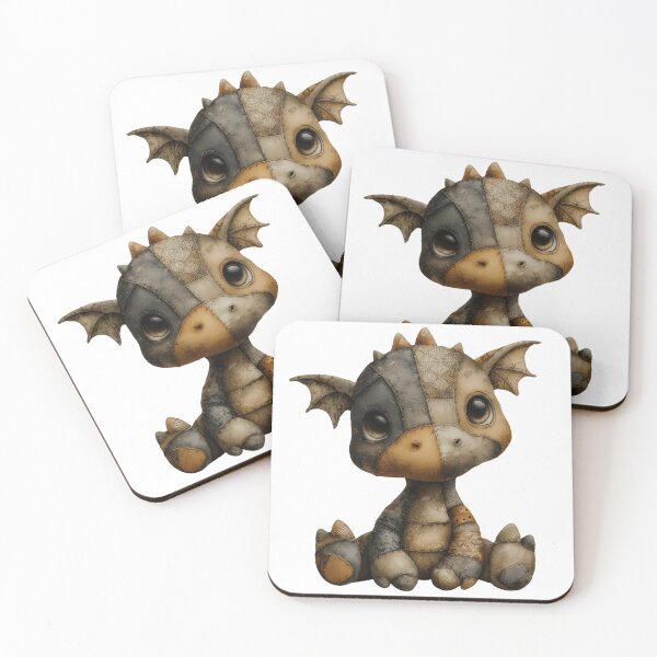 Item preview, Baby Steampunk Dragon – Whimsical Plush Fantasy Illustration designed and sold by Ai Enchanted Art | Cottagecore • Whimsigoth • Aesthetic Designs.