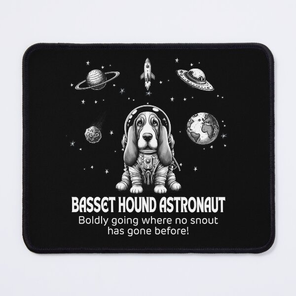 Item preview, Astronaut Basset Hound Funny Space designed and sold by doodIllustrate.