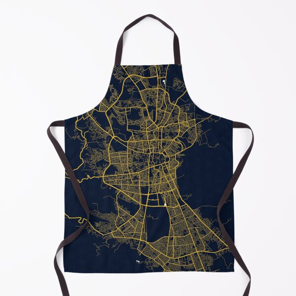 Item preview, Sanaa City Map of Yemen - Gold Art Deco designed and sold by deMAP.