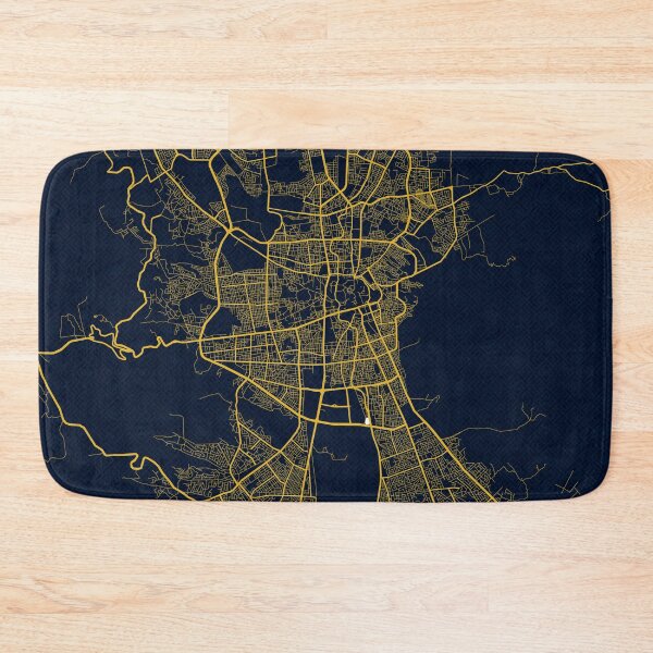 Item preview, Sanaa City Map of Yemen - Gold Art Deco designed and sold by deMAP.