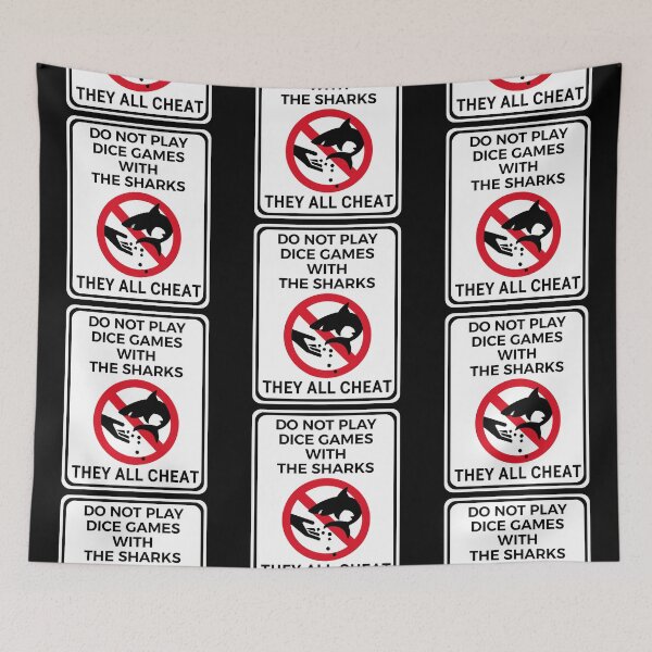 Item preview, Funny Warning Sign Don't Feed the Wildlife Shark designed and sold by TackyTime.