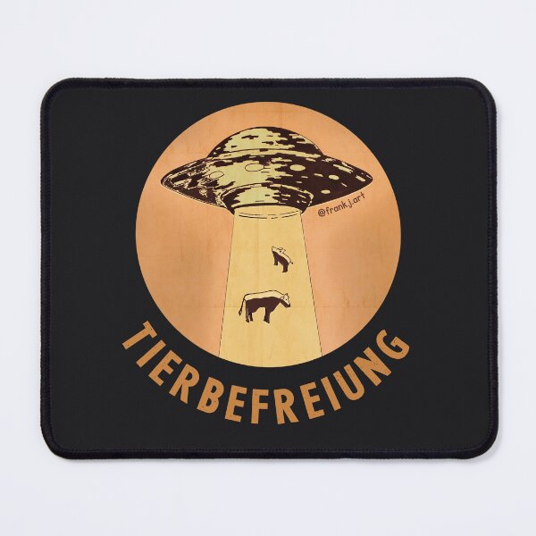 Item preview, Animal Liberation - Cow and pig abduction - German designed and sold by Frank J. Art.