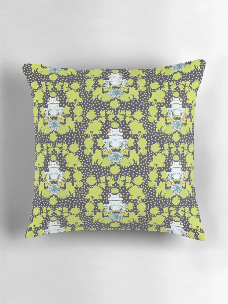 Aperçu 3 sur 4. Coussin avec l'œuvre Point Hop créée et vendue par Janie in Repeat .