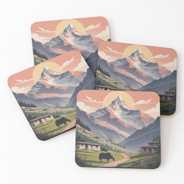 Item preview, a serene Himalayan landscape in the style of Orientalism.  designed and sold by Lilashakti ⭐️ ⭐️ ⭐️ ⭐️ ⭐️.